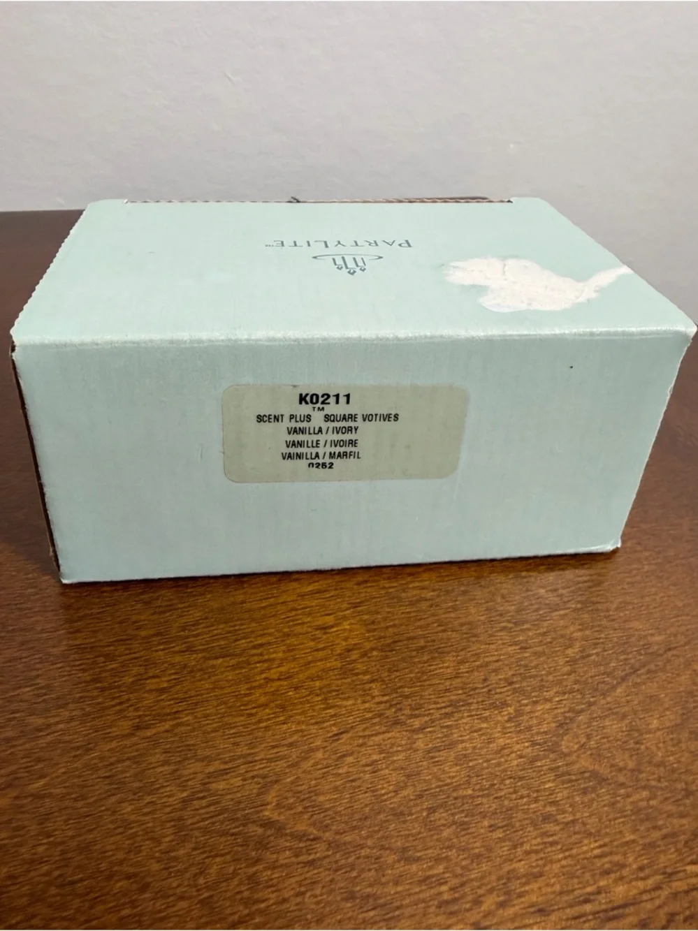 Partylite Scent Plus Square Votives Vanilla Ivory Candles Set of 2 New
